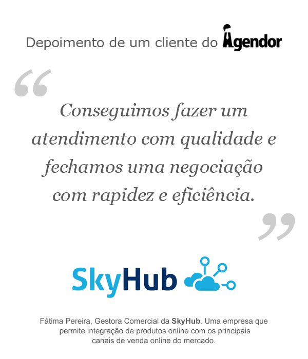 Depoimento de um cliente do Agendor: SkyHub