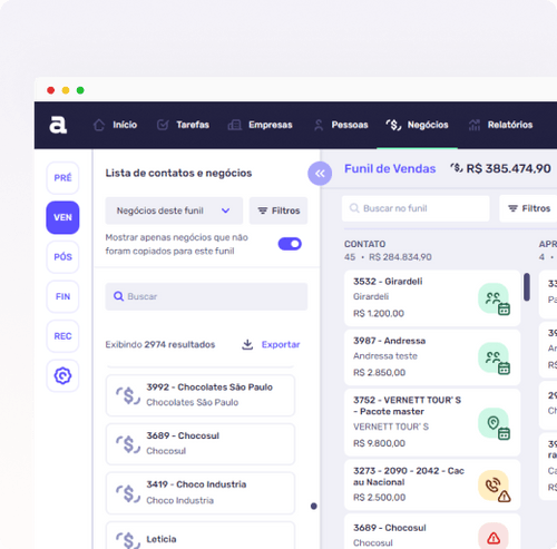 Plataforma de CRM do Agendor para vendas consultivas